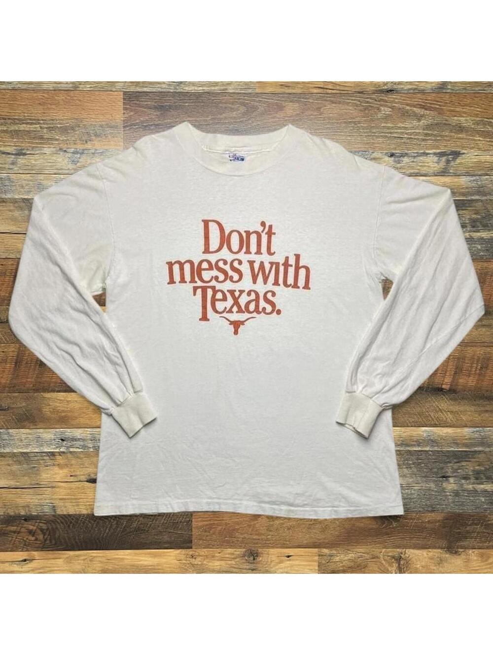 Vintage Texas Longhorns “Don't Mess With Texas” Long Sleeve Shirt Size XL